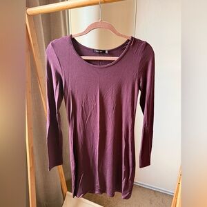 Obey Deep Burgundy Long Sleeve Dress